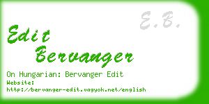 edit bervanger business card